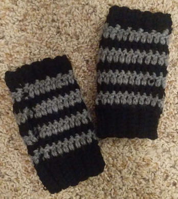 short stripey gloves ($12)